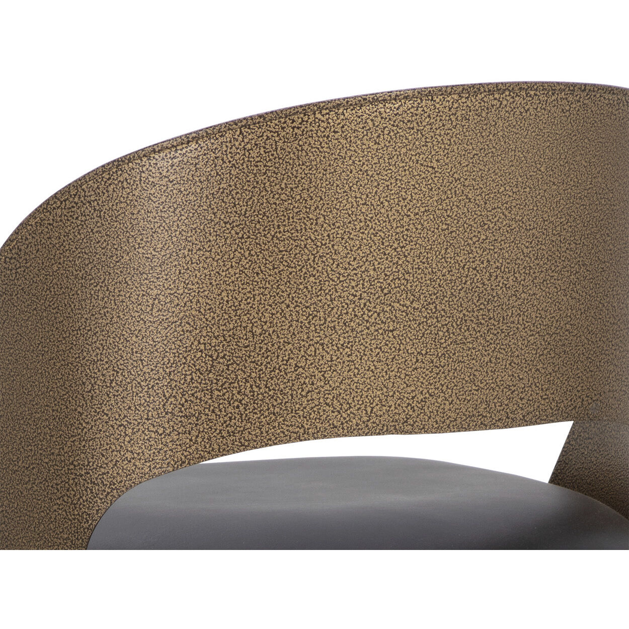 Dezirae 41 inch Antique Brass / Charcoal Black Leather Barstool